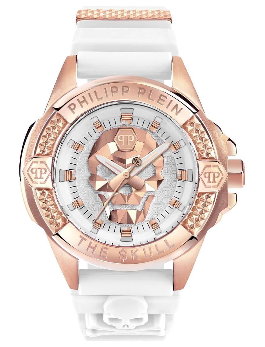 Philipp Plein PWAAA2224 44 mm Beyaz Silikon Kordon Analog Erkek Kol Saati
