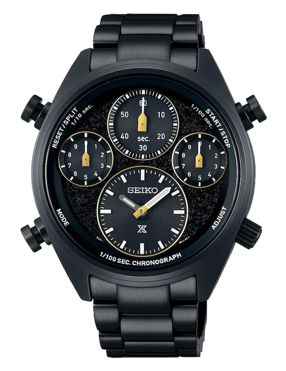 Seiko SFJ007P Takvimli 42 mm Siyah Çelik Kordon Analog Erkek Kol Saati