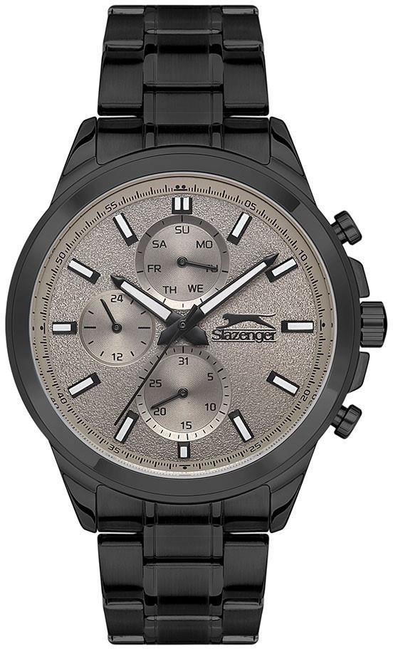 Slazenger SL.09.2024.2.03 Takvimli 45 mm Siyah Çelik Kordon Analog Erkek Kol Saati