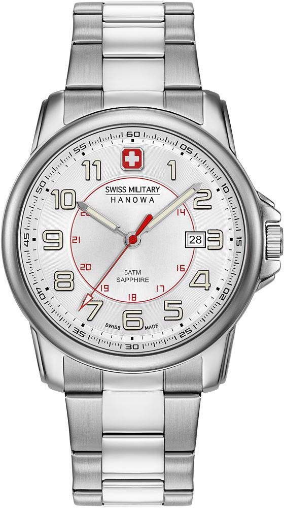 Swiss Military 06-5330.04.001 Takvimli 44 mm Beyaz-Çelik Kordon Analog Kol Saati