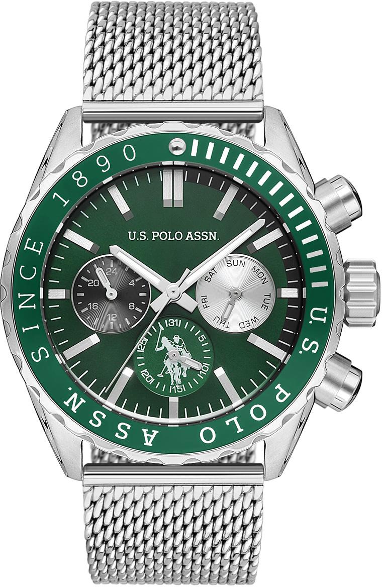 U.S. Polo Assn USPA1025-05 Takvimli 46 mm Çelik Kordon Analog Erkek Kol Saati