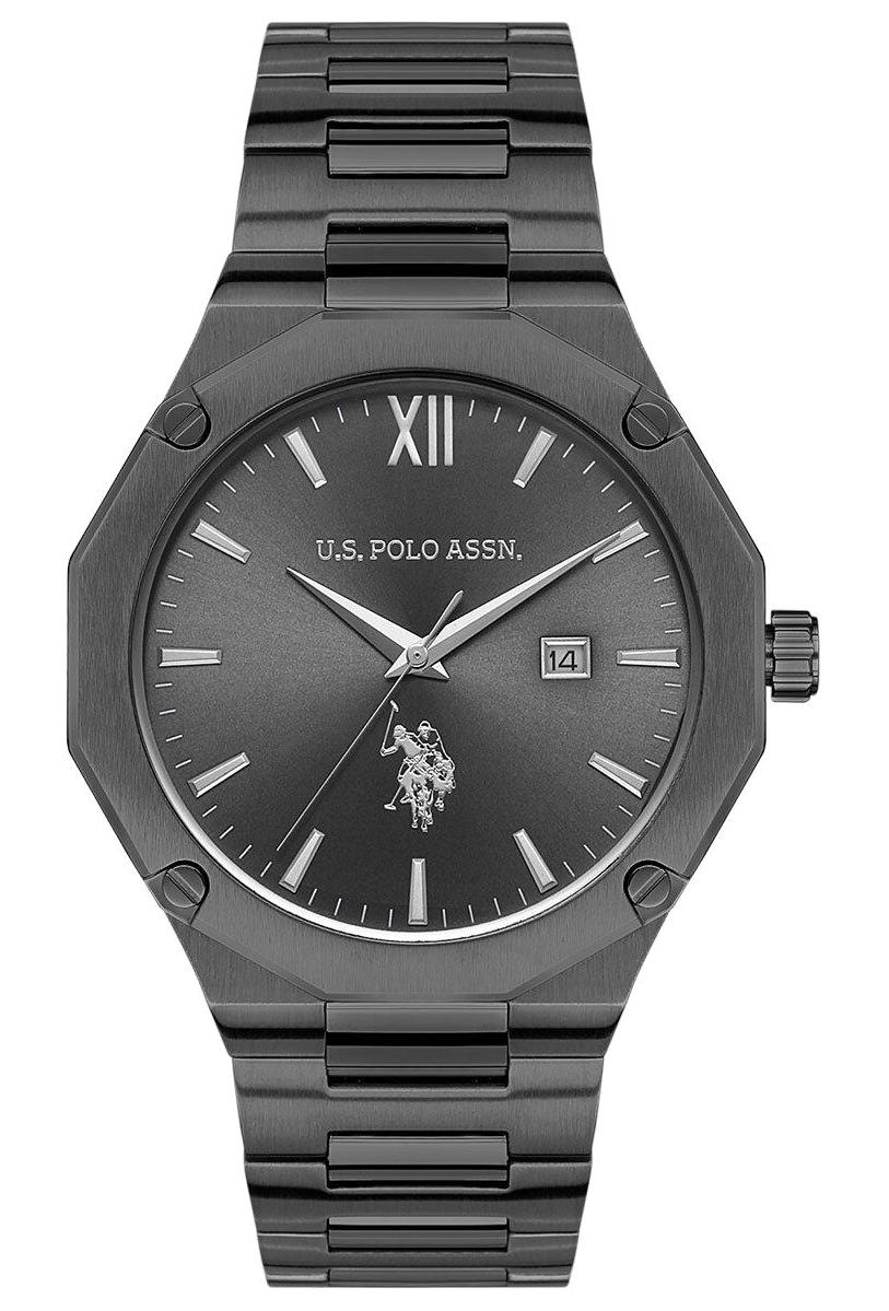 U.S. Polo Assn USPA1056-05 Takvimli 44 mm Füme Çelik Kordon Analog Erkek Kol Saati