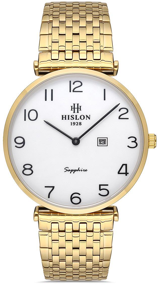 Hislon CL119G-01SG Takvimli 38 mm Altın Çelik Kordon Analog Erkek Kol Saati
