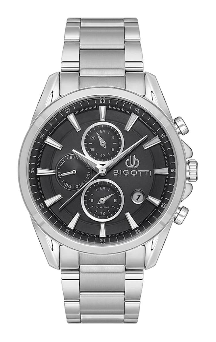 Bigotti BG.1.10479.2 Takvimli 43 mm Çelik Kordon Analog Erkek Kol Saati