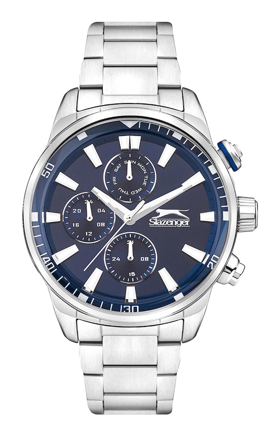 Slazenger SL.09.2272.2.02 Takvimli 44 mm Çelik Kordon Analog Kol Saati