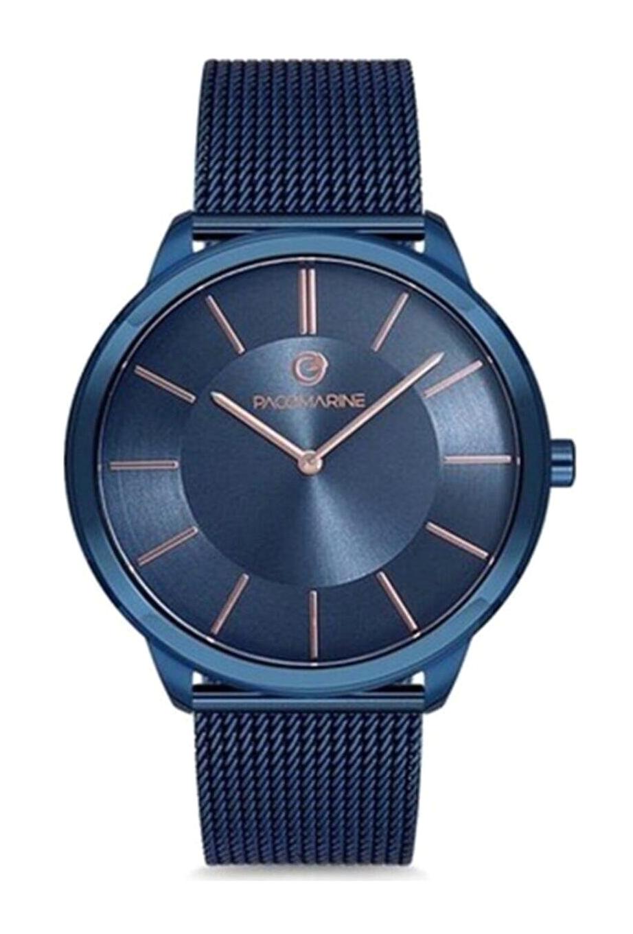 Pacomarine PM.51157.08 42 mm Lacivert Çelik Kordon Analog Erkek Kol Saati