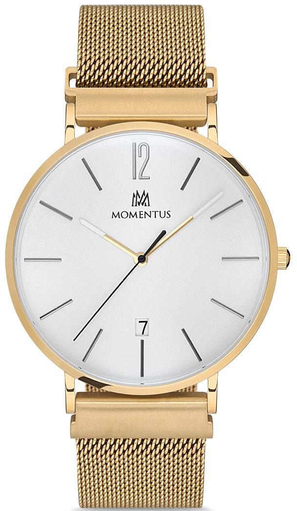 Momentus KC356G-02SG Takvimli 41 mm Altın Çelik Kordon Analog Erkek Kol Saati