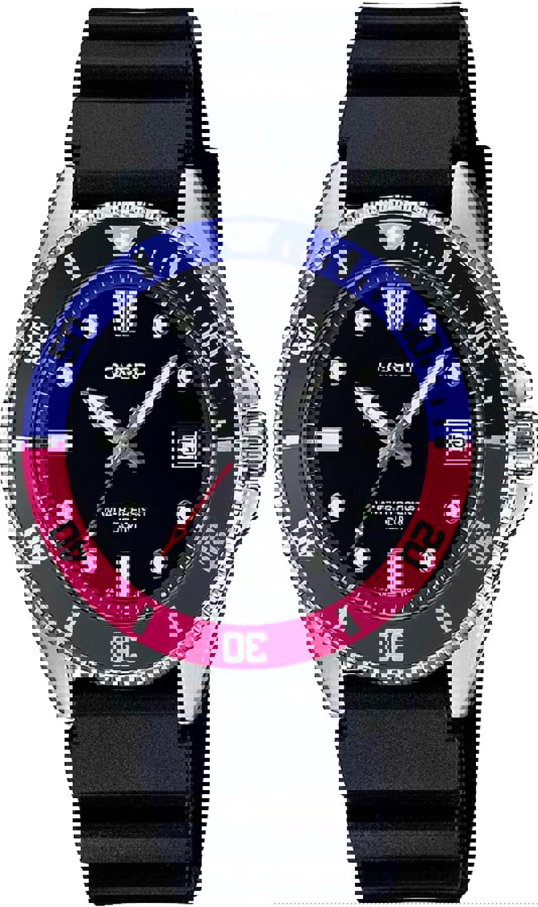 Casio MDV-10-1A2VDF Takvimli 39 mm Siyah Silikon Kordon Analog Erkek Kol Saati