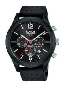 Lorus RT349HX9 Takvimli 44 mm Siyah Silikon Kordon Analog Erkek Kol Saati