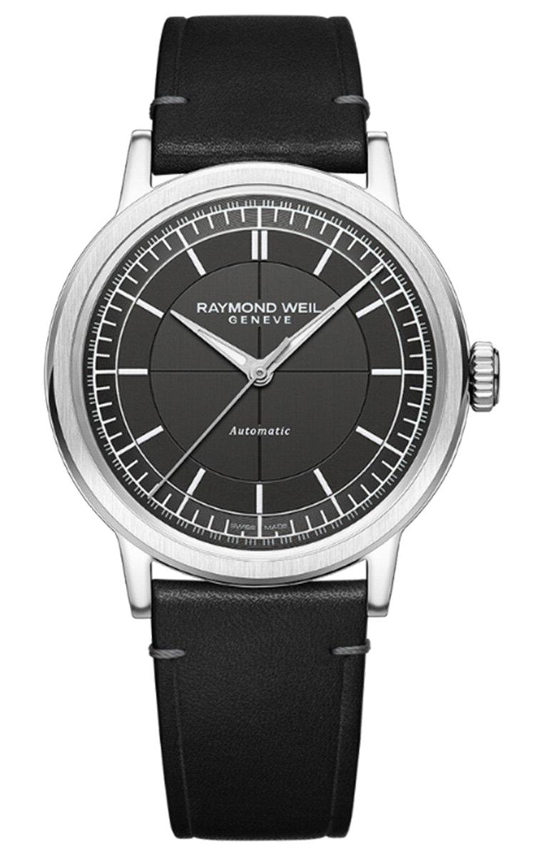 Raymond Weil RW2925STC60001 40 mm Siyah Deri Kordon Analog Erkek Kol Saati