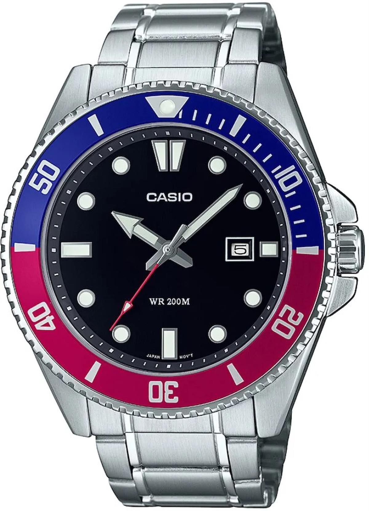 Casio Mdv-107D-1A3vdf Takvimli 46 mm Çelik Kordon Analog Erkek Kol Saati