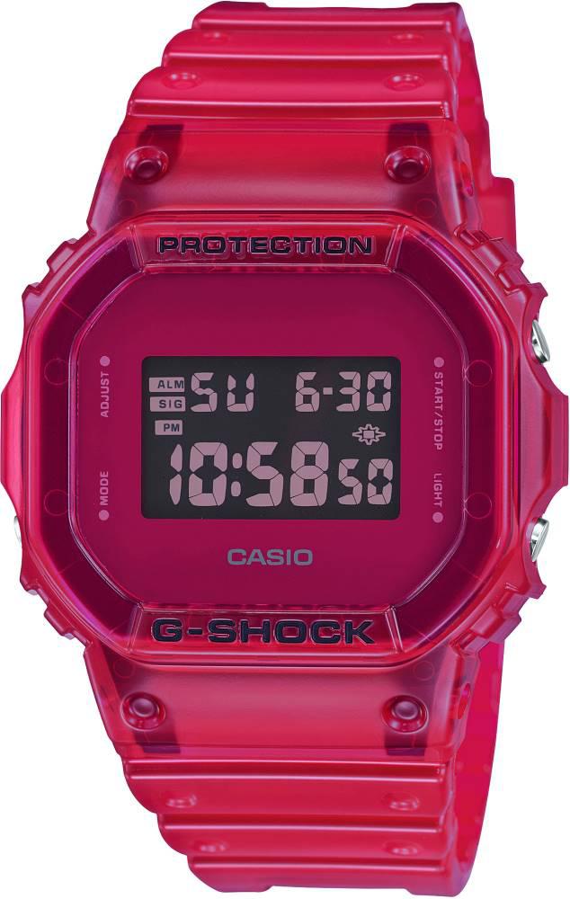 Casio DW-5600SB-4D Takvimli 42 mm Kırmızı Silikon Kordon Dijital Kol Saati