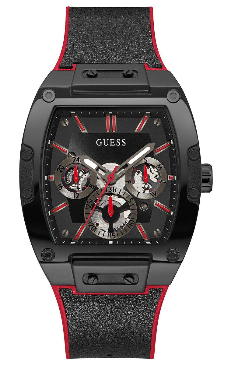 Guess GUGW0202G7 Pusulalı Takvimli 43 mm Siyah Silikon Kordon Analog Erkek Kol Saati
