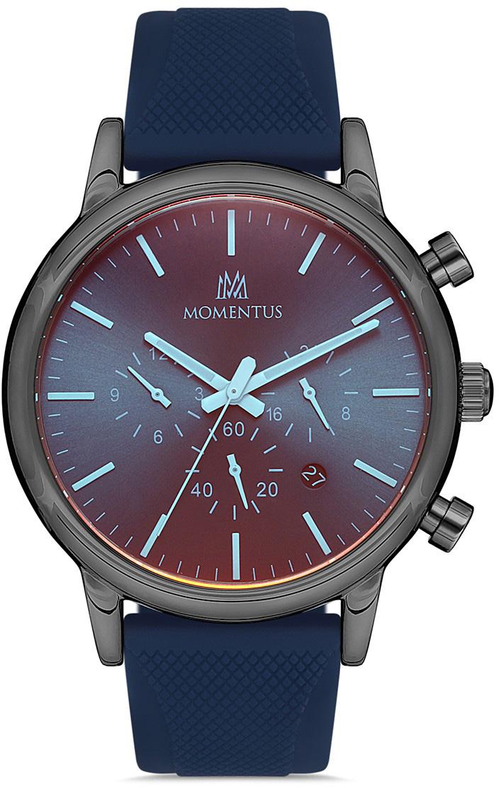 Momentus CC235N-11MN Takvimli 44 mm Lacivert Çelik Kordon Analog Erkek Kol Saati