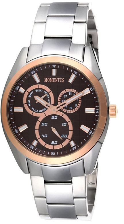 Momentus FD118S-06SR Takvimli 44 mm Çelik Kordon Analog Kol Saati