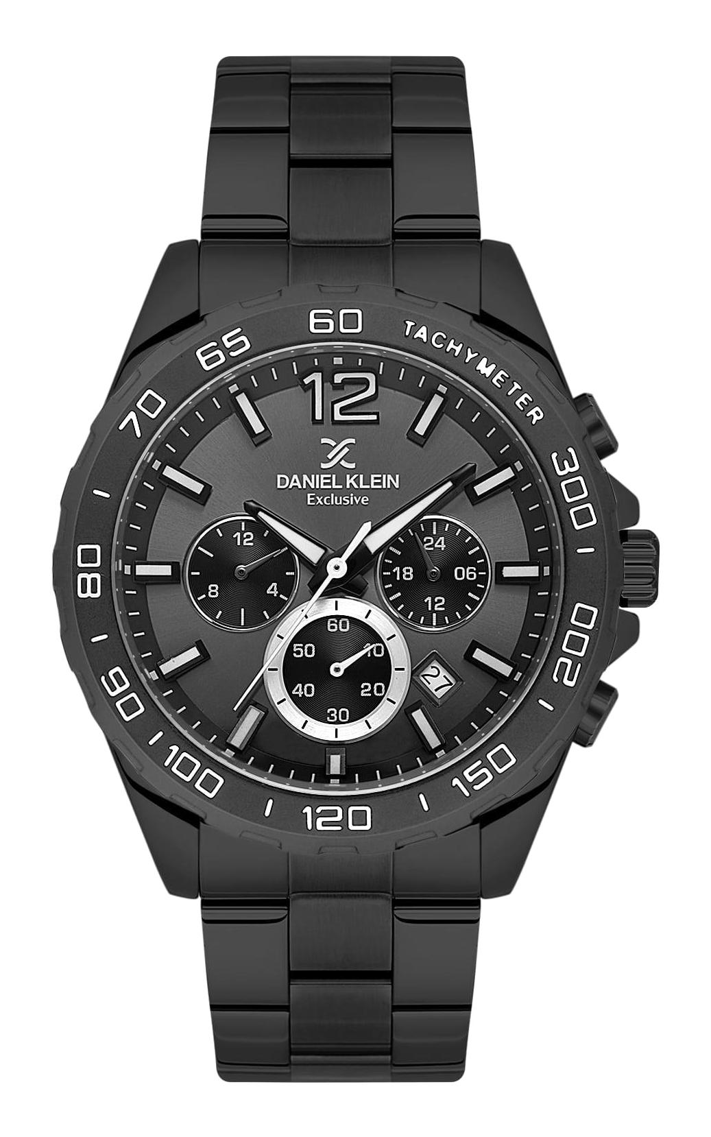 Daniel Klein DK.1.13743-5 Takvimli Siyah Çelik Kordon Analog Erkek Kol Saati
