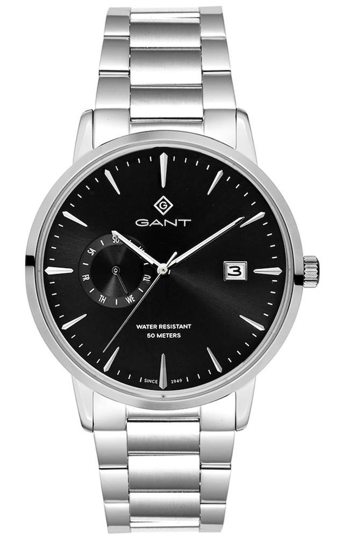 Gant G165015 Takvimli 45 mm Çelik Kordon Analog Erkek Kol Saati