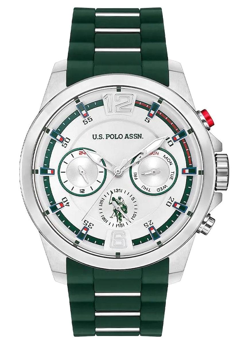 U.S. Polo Assn USPA1009-07 Takvimli 46 mm Yeşil Çelik Kordon Analog Erkek Kol Saati