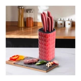 Cooker CKR2870 Akrilik Plastik Standlı 6 Parça Bıçak Seti Kırmızı
