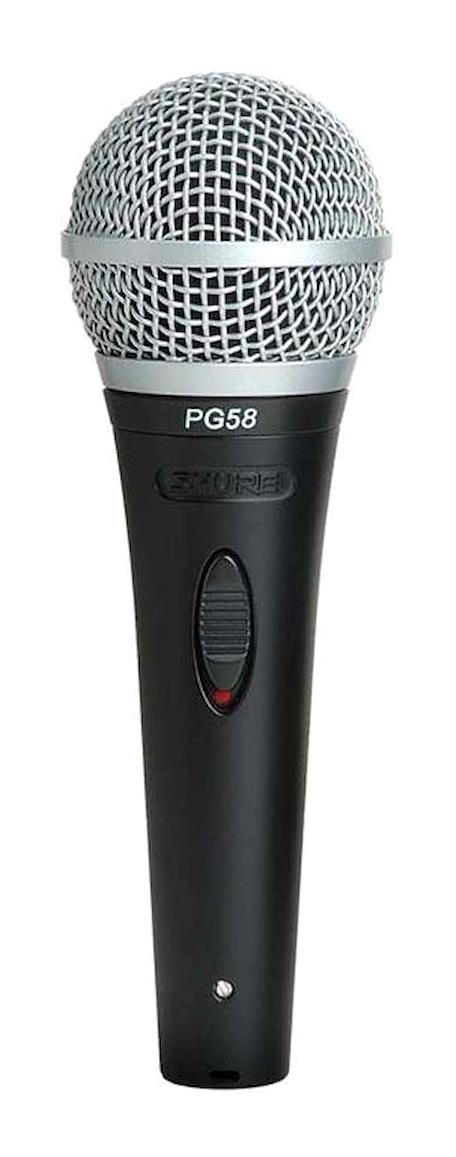 Shure PG58XLRE Dinamik 3.5 mm Kablolu Siyah El Mikrofon