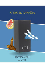 Gri Invincible Water EDP Odunsu Erkek Parfüm 50 ml