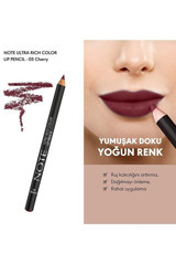 Note Ultra Rich Color No:05 Cherry İnce Mat Dudak Kalemi Bordo