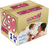 Goon Premium Soft 1 Numara Cırtlı Bebek Bezi 250'li