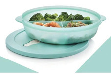 Tupperware Bölmeli Yuvarlak Plastik Saklama Kabı 1.4 lt