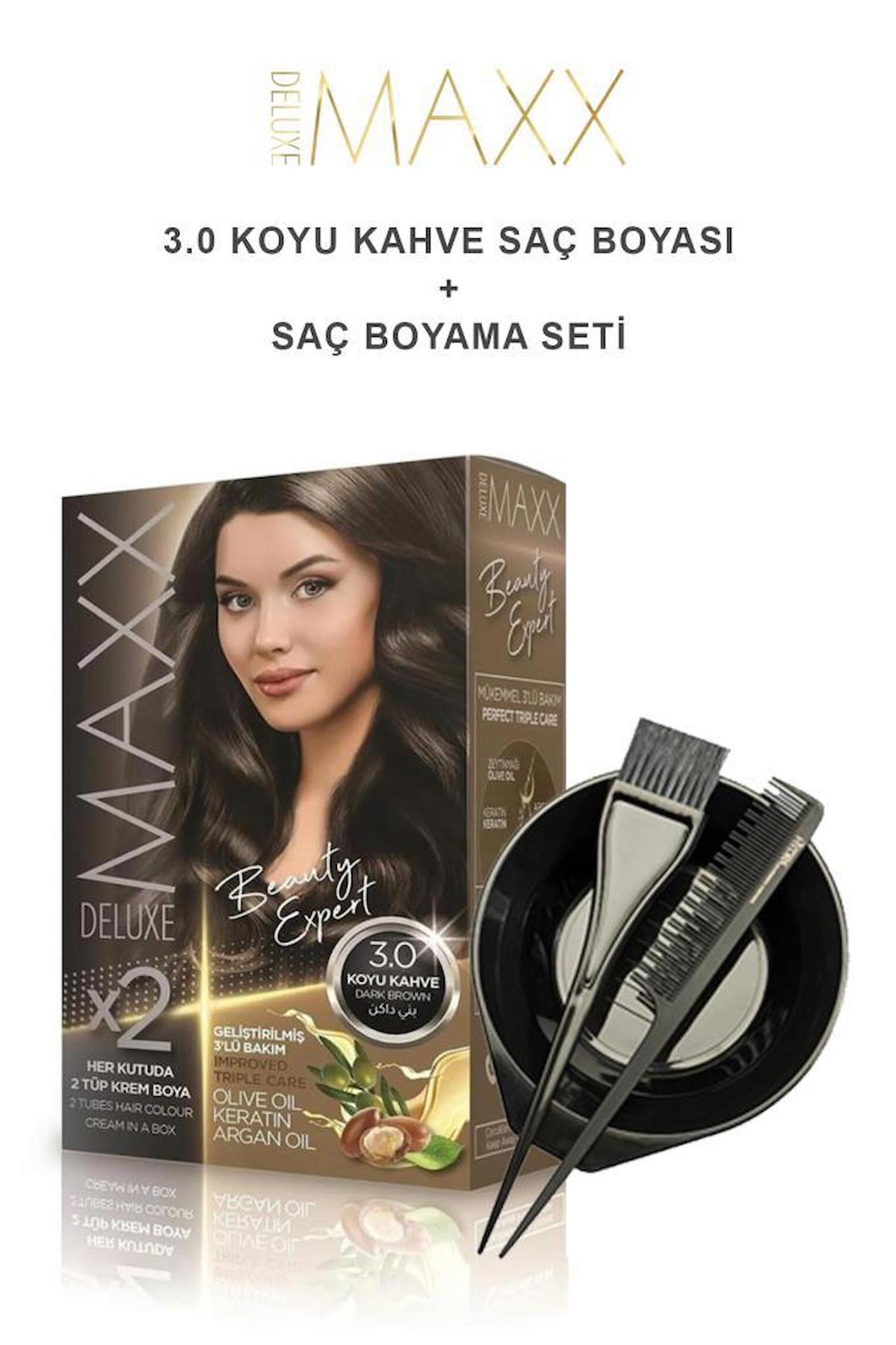 Maxx Deluxe 3.0 Koyu Kahve Krem Saç Boyası 50 ml
