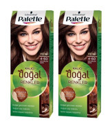Palette Kalıcı Doğal Renkler 4.60 Açık Çikolata Kahve Krem Saç Boyası 2x50 ml