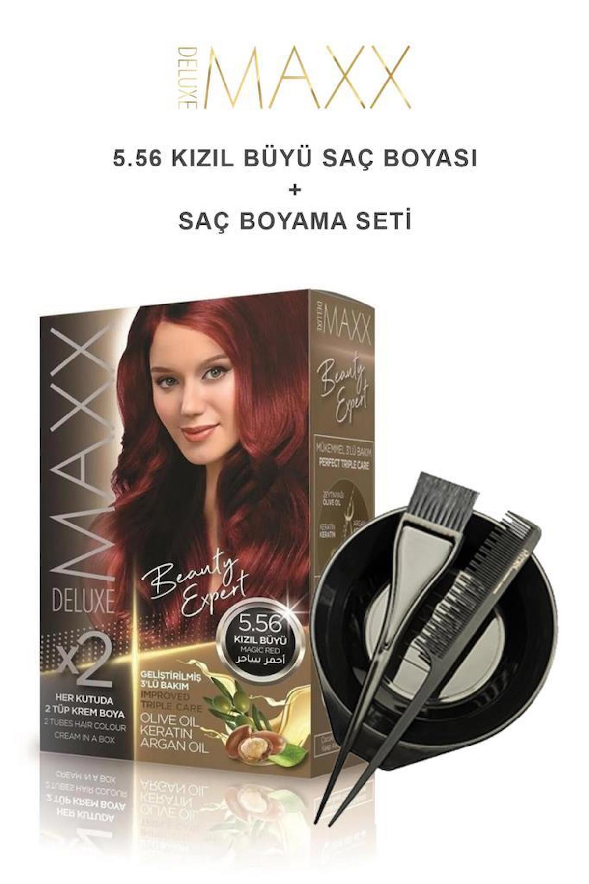 Maxx Deluxe 5.56 Kızıl Büyü Krem Saç Boyası 50 ml