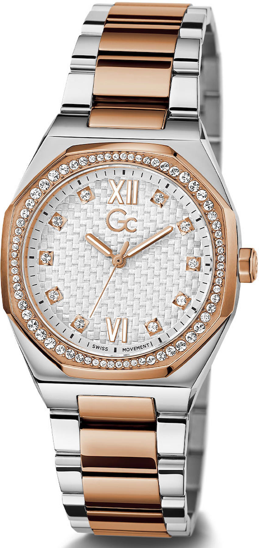Guess GCZ25001L1MF 34 mm Gri-Rose Gold Çelik Kordon Analog Kadın Kol Saati
