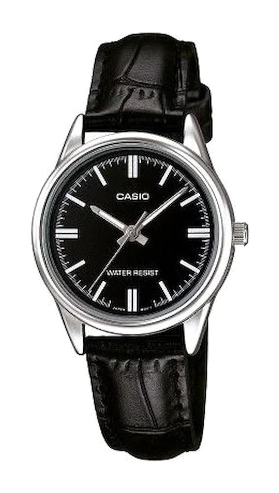Casio LTP-V005L-1AUDF 28 mm Siyah Deri Kordon Analog Kadın Kol Saati