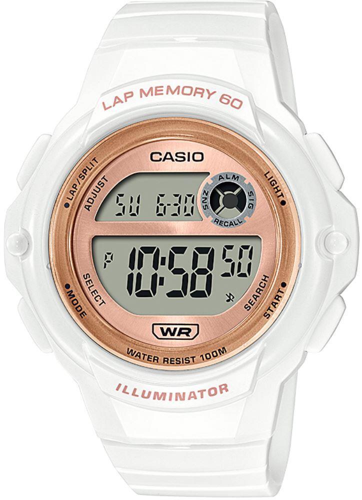 Casio Lws-1200h-7a2vdf Takvimli 40.5 mm Beyaz Silikon Kordon Dijital Kadın Kol Saati