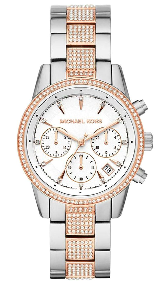 Michael Kors MK6651 37 mm Altın-Gri Çelik Kordon Analog Kadın Kol Saati