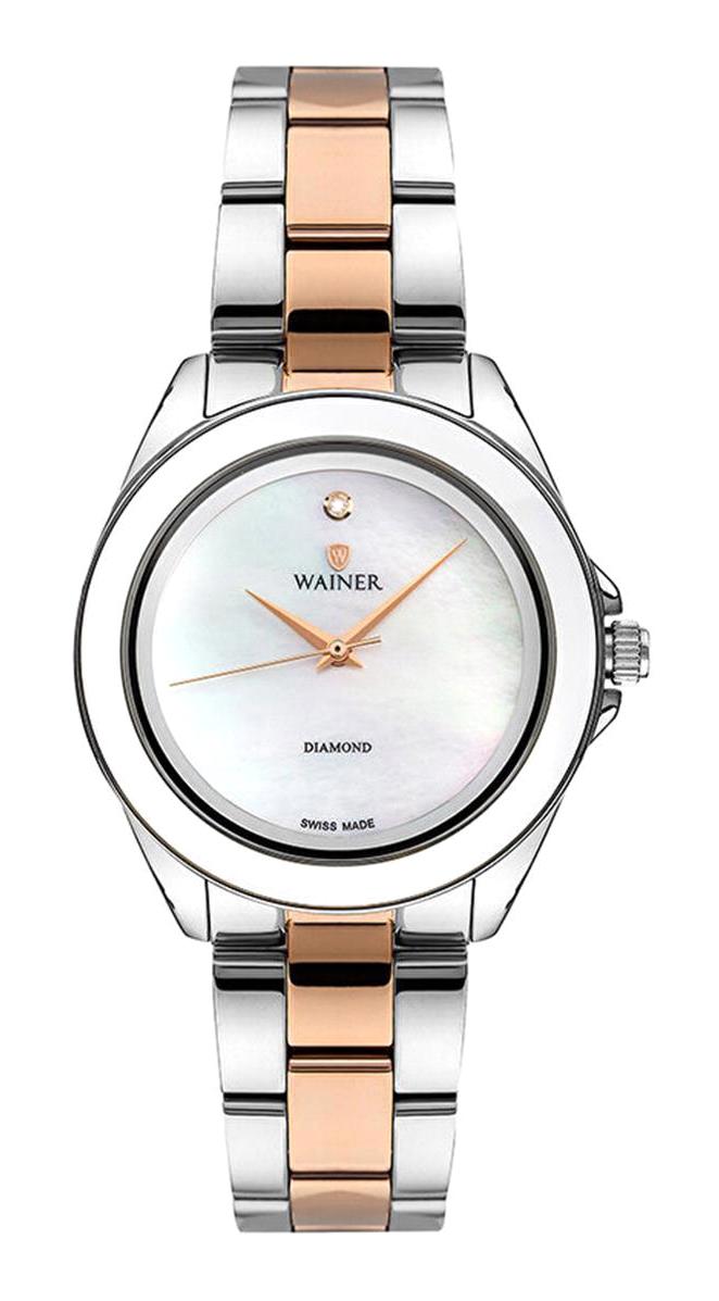 Wainer WA.18088-B 36 mm Gri-Rose Gold Çelik Kordon Analog Kadın Kol Saati