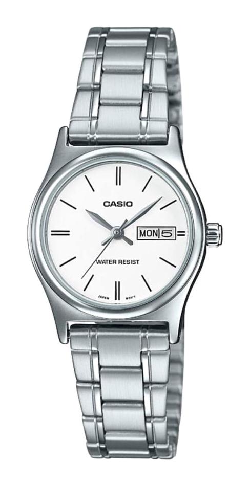 Casio LTP-V006D-7B2UDF Takvimli 25 mm Gri Çelik Kordon Analog Kadın Kol Saati