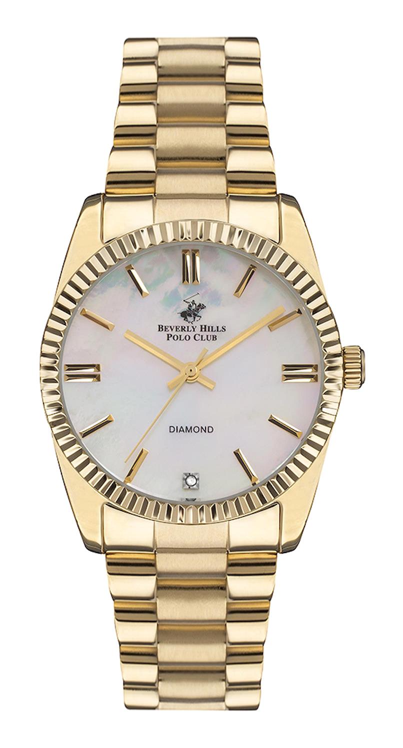 Beverly Hills Polo Club BP3172C.120 38 mm Altın Metal Kordon Analog Kadın Kol Saati