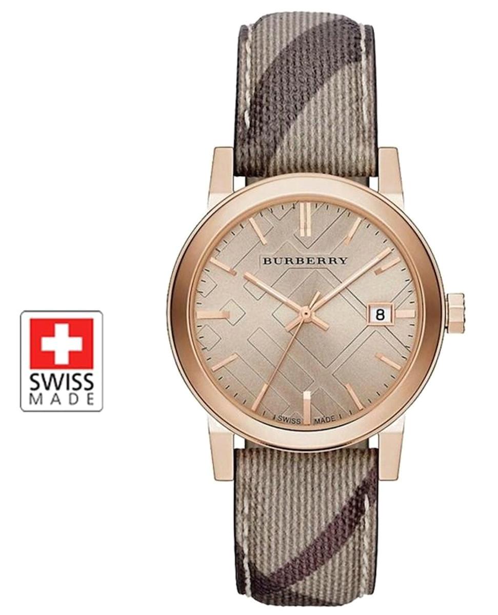 Burberry BU9040 38 mm Rose Gold Deri Kordon Analog Kadın Kol Saati