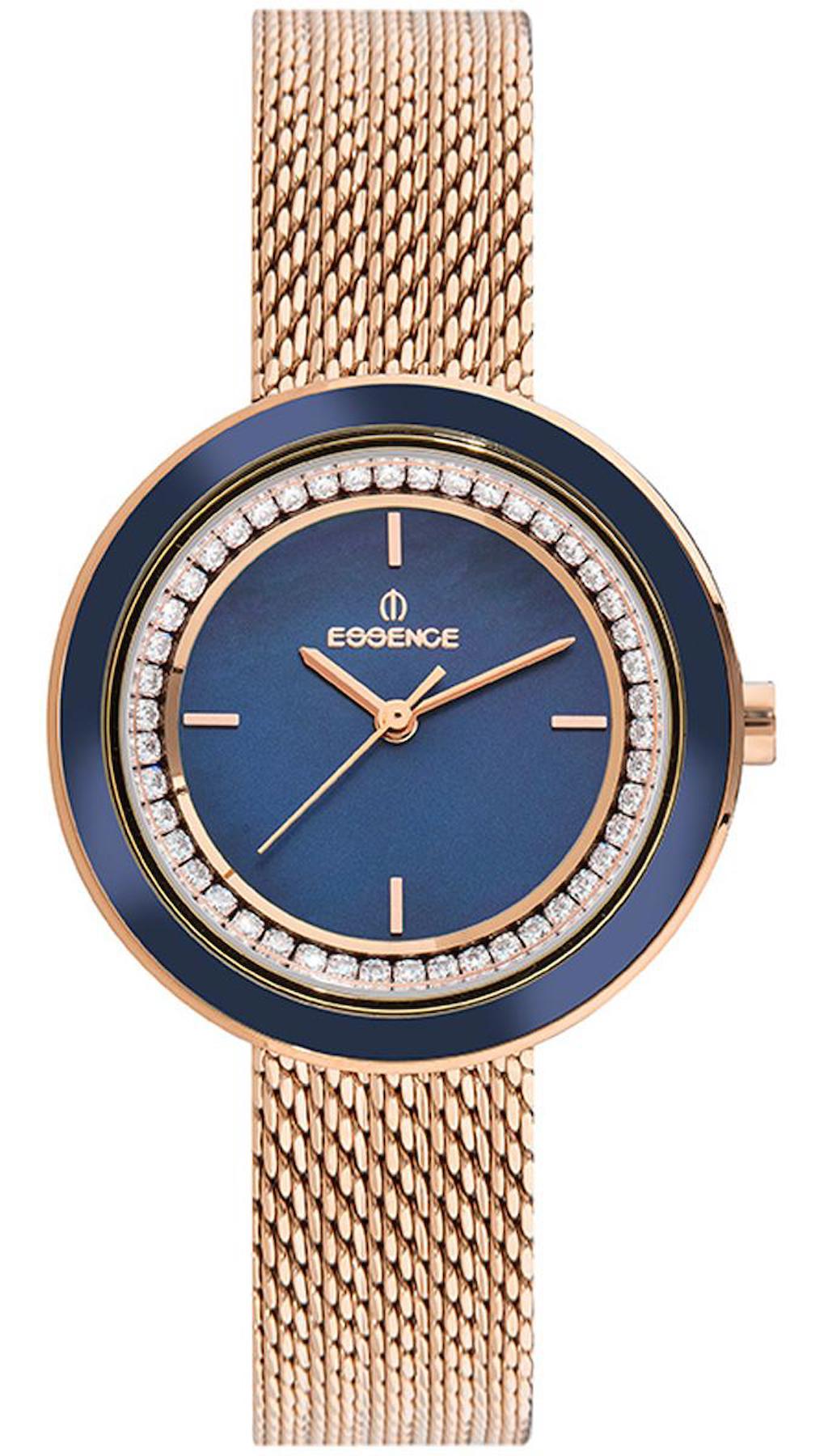 Essence D1129D.410 34 mm Rose Gold Çelik-Hasır Kordon Analog Kadın Kol Saati