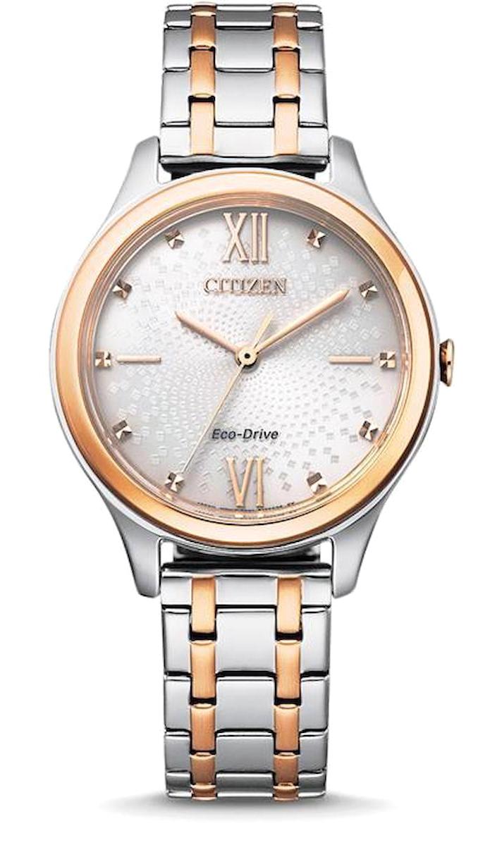 Citizen EM0506-77A 32 mm Gri-Rose Gold Çelik Kordon Analog Kadın Kol Saati