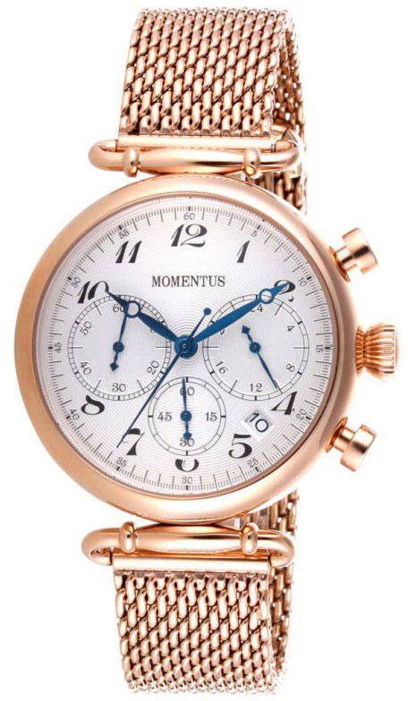 Momentus TC250R-02SR Takvimli 40 mm Rose Gold Hasır Kordon Analog Kadın Kol Saati