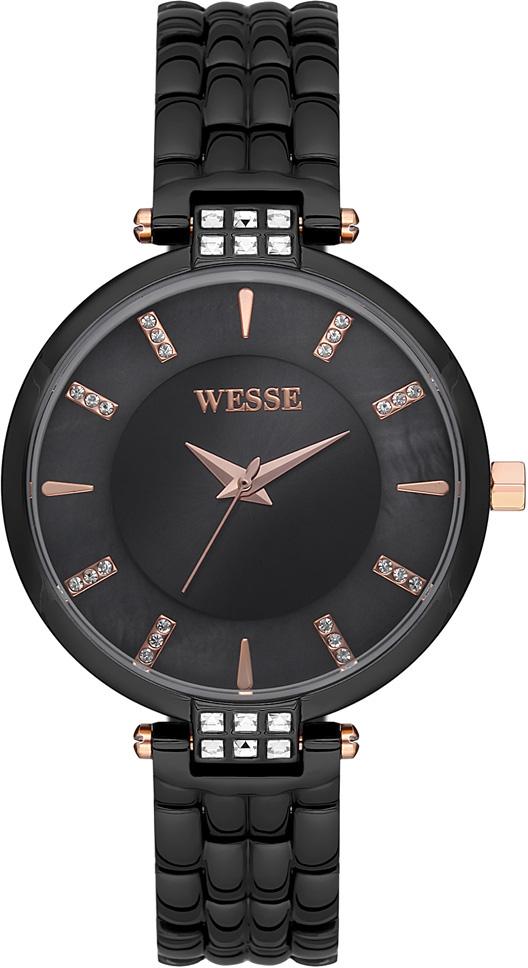 Wesse WWL301207 34 mm Siyah Çelik Kordon Analog Kadın Kol Saati