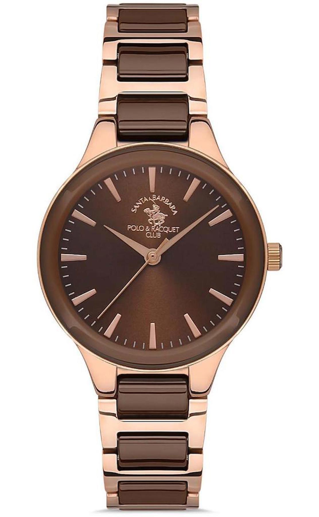 Santa Barbara Polo & Racquet Club SB.1.10413.3 29 mm Bakır - Kahverengi Çelik Kordon Analog Kadın Kol Saati