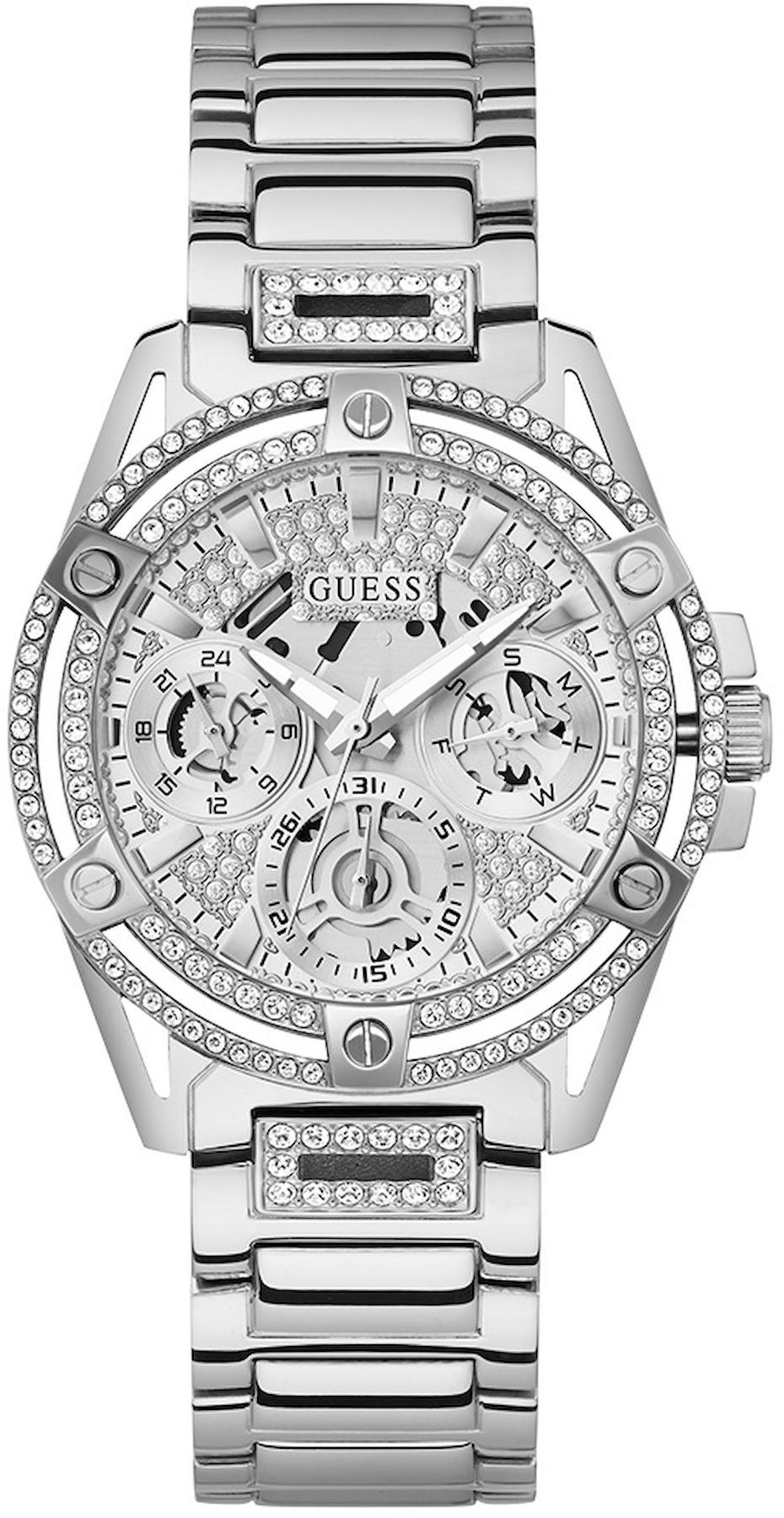 Guess GUGW0464L1 Takvimli 40 mm Gri Çelik Kordon Analog Kadın Kol Saati