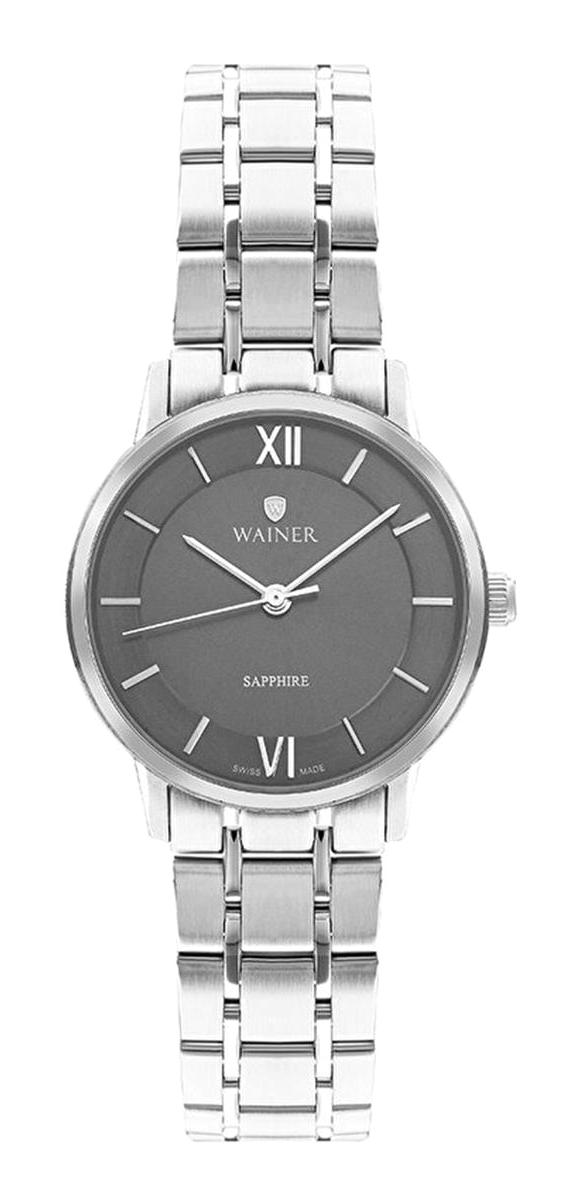 Wainer WA.11175-B 36 mm Gri Çelik Kordon Analog Kadın Kol Saati