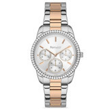 Ferrucci FRC.13887M.04 Takvimli 35 mm Gri-Rose Gold Çelik Kordon Analog Kadın Kol Saati