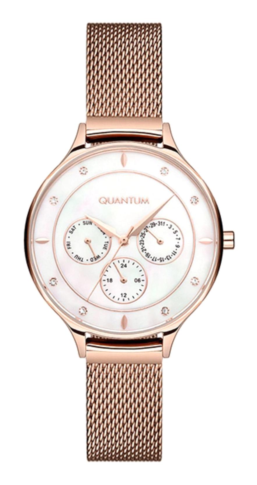 Quantum IML687.410 Takvimli 34 mm Rose Gold Çelik Kordon Analog Kadın Kol Saati