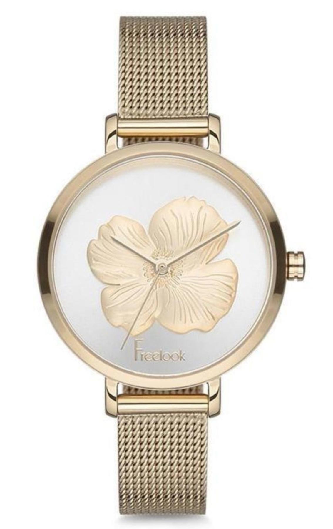 Freelook F.1.1100.02 34 mm Altın Metal Kordon Analog Kadın Kol Saati
