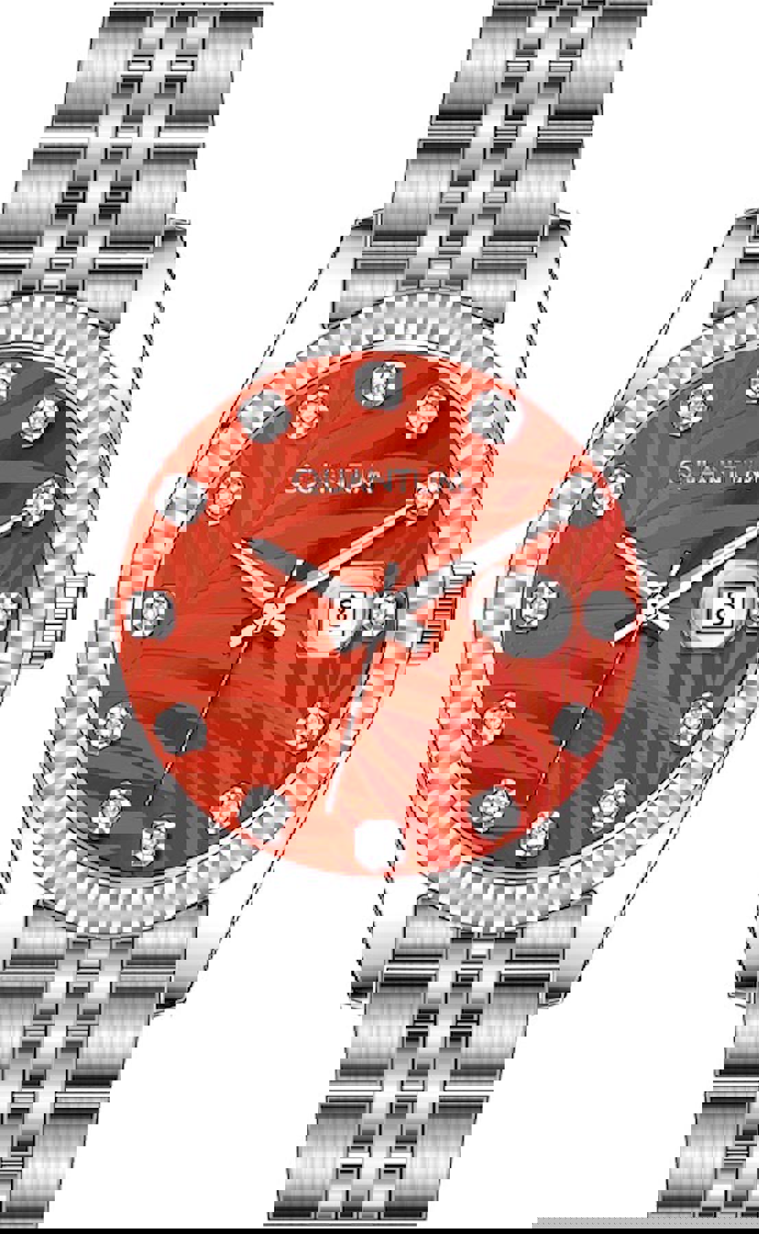 Quantum IML1113.380 Takvimli 34 mm Gri Çelik Kordon Analog Kadın Kol Saati